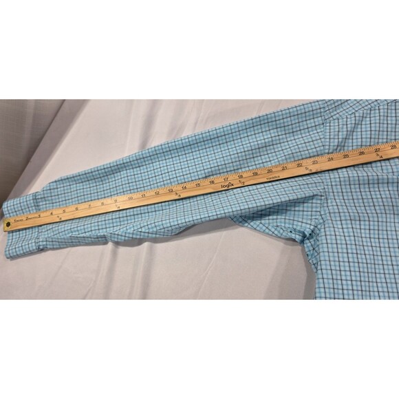 Ariat Mens Pro Series Shirt Long Sleeve Button Down Vented Blue Plaid Western XL - Picture 14 of 14
